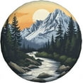 thumbnail image 2 of Spare Tire Cover Mountains Nature Sunset Scenery Wheel Covers Weatherproof Universal Wheel Protectors for Rv SUV Camper Travel Trailer, 2 of 10