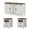 Distressed White, variant on VanAcc 3-Piece Farmhouse Bedroom Furniture Set with Dresser and 2 Nightstands, Sliding Barn Door Wood Storage Set for Bedroom, Dining Room, Black Oak