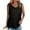 Black, variant on Timegard Womens Tank Tops V Neck Hollow out Loose Sleeveless Tops Solid Color Summer Beach Vacation