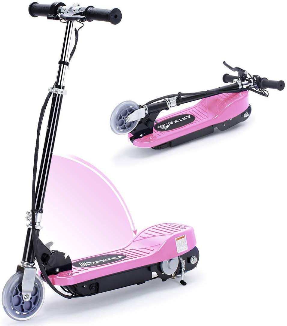 Maxtra E100 Adjustable Handlebar Height Folding Electric Scooter for Kids, 160LBS Max Weight