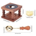 thumbnail image 2 of Wax Seal Stamp Set with Wood Wax Furnace and Wax Sticks Melting Spoon Tool Coconut Brown 65x65.5x51mm, 2 of 7