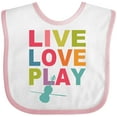 thumbnail image 3 of Inktastic Live Love Play Violin Girls Baby Bib, 3 of 4