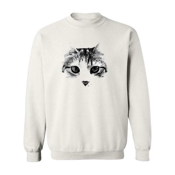 Cat Pencil Drawing Sweatshirt Women -Image by Shutterstock, Female x-Large