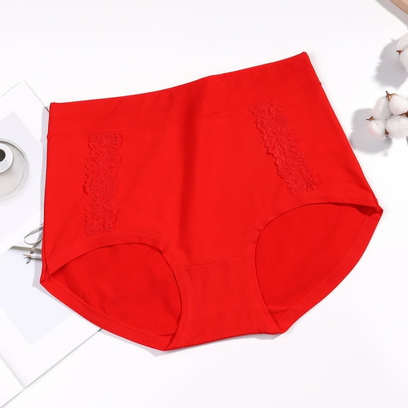 Paiwinds Women’s Plus Size Mid Waist Briefs, Breathable & Comfortable Solid Color Underwear, Soft Modal Cotton Blend for Everyday Wear, One Size Free Size