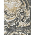 thumbnail image 2 of Well Woven Apollo Flatwoven Harmony Modern Abstract Gold Brown 7'10" x 9'10" Area Rug, 2 of 7