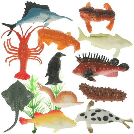 Mini Ocean Sea Animals Figures - Realistic Assorted Creatures Toy Set