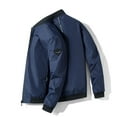 thumbnail image 2 of JTieacloth Lined Hooded Jacket Men's Flight Jacket Lightweight Windbreaker Full Zip Casual Jacket Blue, 2 of 4