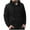Black, variant on ZUKMRJPC Men's Quarter Button Pullover Sweatshirts Fleece Lined Drawstring Casual Hoodies Fall Winter Warm Tops with Kangaroo Pocket