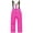 Hot Pink, variant on Boys Girls Unisex Classic Ski & Snow Bib Overall Winter Snowsuit Water-Resistant Windproof Outdoor Rain Bib Solid Color Trendy Winter Outerwear