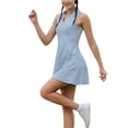 thumbnail image 4 of ZAXARRA Ensemble de Robe de Tennis pour Femmes, Mini Robe Sans Manches avec Shorts Tenue de Golf Athlétique d'Été, 4 of 6
