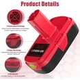 thumbnail image 5 of Upgrade 2Packs 4.0Ah Lithium ion Battery Replacement for Craftsman 19.2 Volt Lithium ion Battery C3 Compatiable with DieHard 130279005 11375 11376 1323517 1323903 130211004 11045 315.115410, 5 of 10