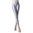 thumbnail image 4 of Baqcunre Glossy Casual High Waisted Elastic Yoga Pants For Women Wearing Slim Fitting 9 Point Candy Colored Leggings Christmas Leggings Leggings For Women Thermal Leggings Women'S Pants,Color Grey, 4 of 5