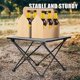 thumbnail image 3 of Portable Camping Table, Lightweight Folding Table with Aluminum Tabletop and Carry Bag, Easy to Carry, Perfect for Outdoor, 3 of 5