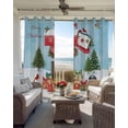 thumbnail image 3 of Christmas Black Out Curtains 72 Inch Long, Light Blocking Drapes with Black Liner, Winter Cartoon Xmas Mailbox Cardinal Pine Trees Thermal Blackout Curtains for Bedroom Living Room 52"x72" 2 Panels, 3 of 8