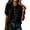 Black,#021, variant on Women's Summer Linen Shirts Short Puff Sleeve Button Up Peter Pan Collar Cute Blouses Dressy Casual Linen Tops,S