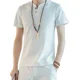 thumbnail image 4 of Mens Linen Solid T-shirt Mens T-shirt And Shorts, 4 of 8