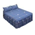 thumbnail image 2 of Bed Skirt Ruffled Set With Pillowcases, Soft Polyester Fabric, Dust Protection, Decorative Bedroom Solution, Easy Care for Home or Dorm, 2 of 9