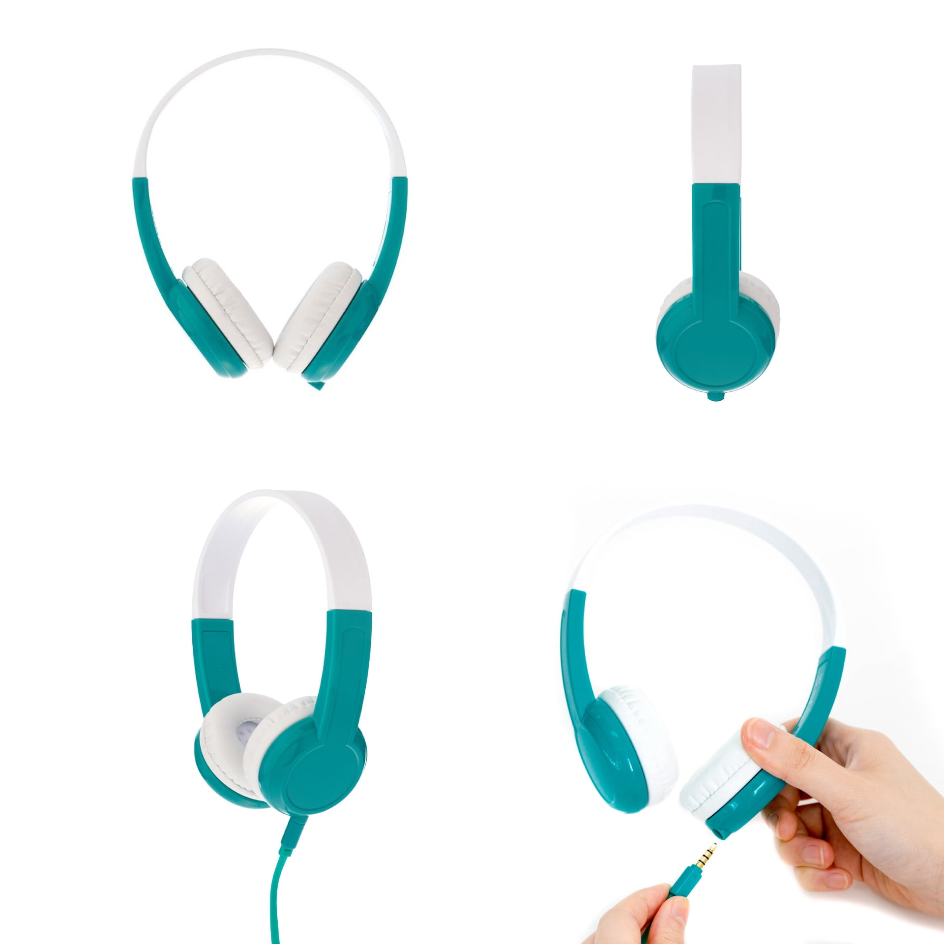 Buddyphones Volume Limiting Kids Headphones Model Explore | In Line Mic | Detachable Cable | Built in Headphone Spliter