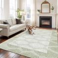 thumbnail image 2 of Large Area Rugs for Living Room Bedroom, Sage Green 8'x10' Rug Washable Carpet Runner Indoor Outdoor, Vintage Elegant Abstract Art Non Slip Floor Mats Rug for Kitchen, Patio, 2 of 8