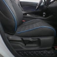 thumbnail image 3 of EKR Custom Fit CHR Car Seat Covers for Select Toyota CHR 2017 2018 2019 2020 2021 2022-Leatherette Full Set(Black with Blue Trim), 3 of 7
