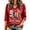 Red #031, variant on Womens 9/11 25th Anniversary Shirt 3/4 Sleeve Patriotic T Shirts | Never Forget 911 Memorial Shirt,Loose V-Neck Graphic T-Shirt,Printed American Flag T-shirt,Casual Tee Tops, 2XL