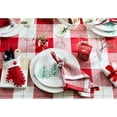 thumbnail image 4 of Christmas Table Runner – 100% Pure Linen Very Merry Plaid Table Runner – Machine Washable Table Runner, 4 of 6