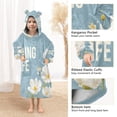 thumbnail image 4 of BZSMCE Wearable Blanket Hoodie Fashion Young Life Amid White Blossoms Home Wear, 4 of 7
