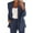 Navy, variant on Htigea Plus Size Button Blazer for Women Long Sleeve Slim Lapel Jackets with Pockets Fall Winter Lightweight Comfy Coat Solid Color Business Work Office Blazers Jacket