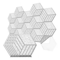 12 Pack Self Adhesive Acoustic Panels, 14 X 12 X 0.4Inch Soundproof Wall Panels, Sound Absorbing Panels, C
