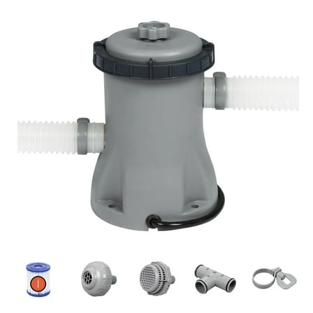 Bestway 58511E-BW Flowclear 330 Gallon Above Ground Pool Pump with GFCI Plug