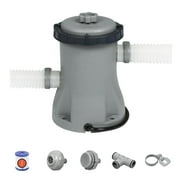 Bestway 58511E-BW Flowclear 330 Gallon Above Ground Pool Pump with GFCI Plug