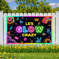thumbnail image 2 of Neon Lights Glow Party Banner Retro Design Disco Theme for Birthday Party Indoor Decoration Dance Event, 2 of 9