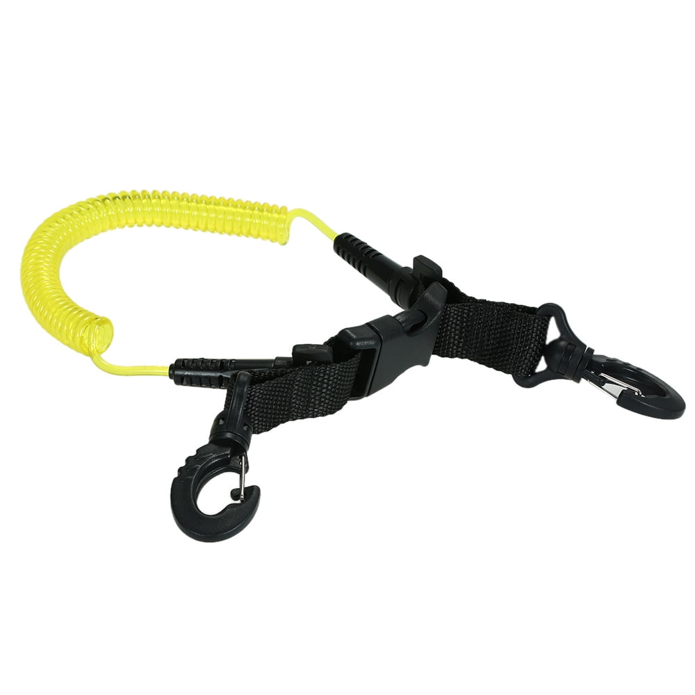 2x Scuba Diving Coiled Lanyard Strap for Underwater Camera Torch Equipment 