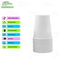 thumbnail image 2 of 100 PACK 4 oz White Paper Hot Cups - Espresso, Sampling Cup, Bathroom Cups, Single Cups, Disposable Cups, Coffee Cup by EcoQuality, 2 of 7