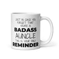 thumbnail image 1 of Funny New Auncle Thank You Secret Santa Appreciation Congratulations Coming Out Xmas Gift, - As Picture - 15Oz, 1 of 4