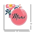 thumbnail image 3 of Mimi Fuchsia Circle Floral 12 x 12 Glass Wall Hanging Sign, 3 of 4
