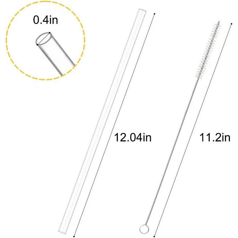 10 Pack Reusable Straws with 1 Cleaning Brush for Stanley Quencher