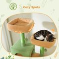 thumbnail image 4 of PAWZ Road 72 inch Large Cat Tree Tower with Sisal Scratching Posts and 2 Condos for Indoor Cats Green, 4 of 9