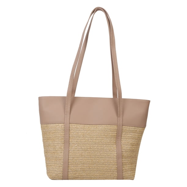 Bolso de hombro de Mujer FLhrweasw Tejido Shopper PU caqui