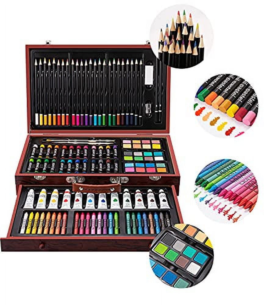Art Kit, Vigorfun 121 Piece Drawing Painting Art Supplies for Kids Girls  Boys Teens, Gifts Art Set Case Includes Oil Pastels, Crayons, Colored  Pencils, Watercolor Cakes (Black) 