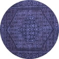 thumbnail image 1 of Ahgly Company Machine Washable Indoor Round Persian Blue Traditional Area Rugs, 8' Round, 1 of 4