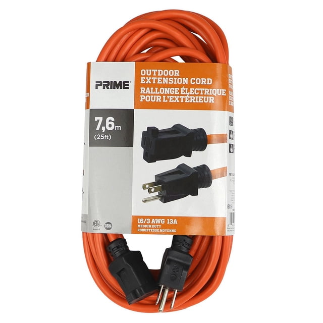 7,6m (25ft) 16/3 AWG 13A Rallonge Électrique Pour Extérierur