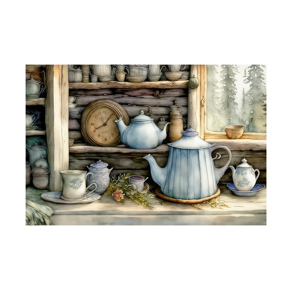 Canvas Wall Art - FootePrint Art 'Time Worn' Wall Art for Living Room, Bedroom, or Office Décor by Trademark Fine Art - 19 x 12 Inches