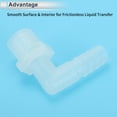 thumbnail image 5 of Unique Bargains Plastic Hose Barb Fitting 3/8" Hose Barb G3/8 Male NPT Elbow Barbed Adapter Aquarium PP Clear 5 Pcs, 5 of 7