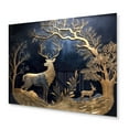 thumbnail image 2 of DESIGN ART Designart "Golden Deer In Forest II" Landscape Forest Metal Wall Art 32 in. wide x 16 in. high, 2 of 5