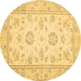 thumbnail image 1 of Ahgly Company Indoor Round Oriental Brown Traditional Area Rugs, 4' Round, 1 of 4