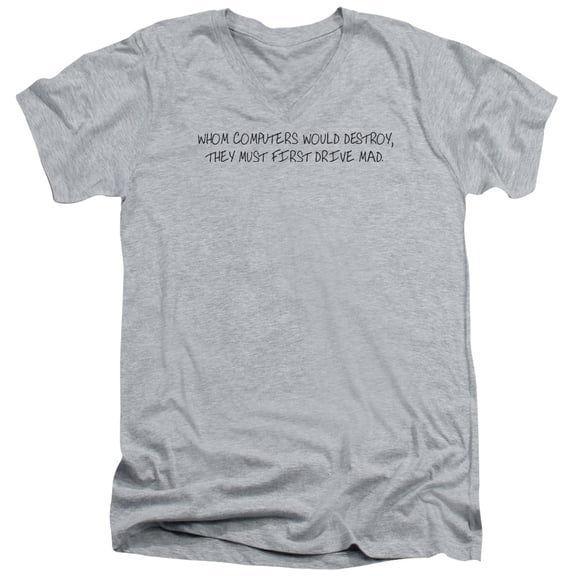 - First Drive Mad - Slim Fit V Neck Shirt - Small