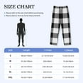 thumbnail image 4 of Picia White And Black Plaid Mens Soft Woven Cotton Elastic Waistband Sleep Pajama Pant Lounge Sleep Pant With Pockets And Drawstring-XX-Large, 4 of 9