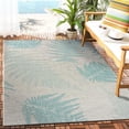 thumbnail image 4 of 5â€™ x 7â€™ Teal Fern Leaves Indoor Outdoor Area Rug, 4 of 9