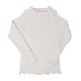 thumbnail image 2 of ATOGUTA Girl's Ribbed Turtleneck Cable Knitted Sweater Slim Pullover Sweater for Kids White Size 12M-5T, 2 of 4